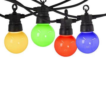 AANBIEDING Feestverlichting zwarte prikkabel 5 Meter Incl, Tuin en Terras, Verzenden, Nieuw, Netvoeding