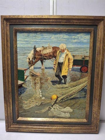 R. Maes (XX) - Garnaalvisser te Nieuwpoort