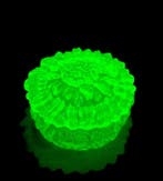 Boîte ouraline vaseline glass - Doos - Uraniumglas, Antiek en Kunst