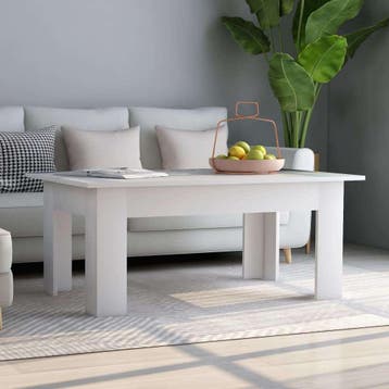 vidaXL Salontafel 100x60x42 cm bewerkt hout wit, Huis en Inrichting, Verzenden, Nieuw
