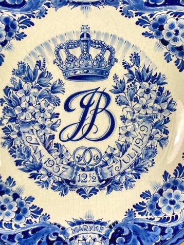 De Porceleyne Fles, Delft - Assiette murale - Faïence -