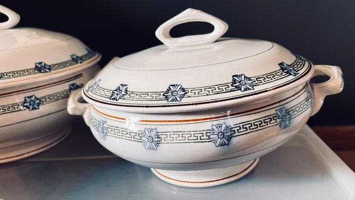 Set soepkommen (2) - Aardewerk - Soupterrines art deco, Antiek en Kunst, Antiek | Glaswerk en Kristal