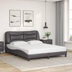 vidaXL Bedframe zonder matras Hvar kunstleer grijs 160x200, Verzenden