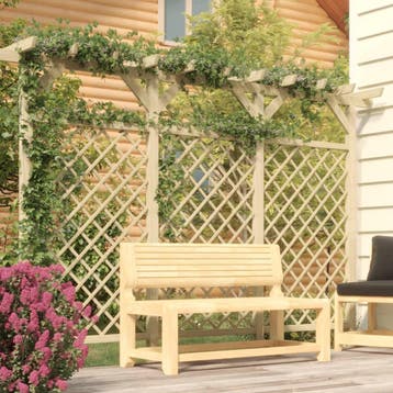 vidaXL Tuinhek met latwerk en pergola 300x50x200 cm, Verzenden, Nieuw