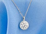 Ketting met hanger - 14 karaat Witgoud - 2.03ct. tw. Diamant