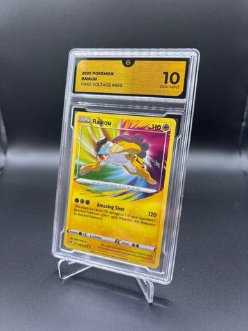 Pokémon - 1 Graded card - Raikou #050 Amazing Rare - GG 10 -, Nieuw