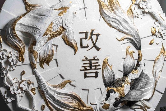 Inna Grow (GROWART) -  Kaizen – Koi & Cherry Blossoms, Antiek en Kunst, Kunst | Schilderijen | Modern