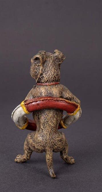 Beeld, Staande hond - 8.7 cm - Brons