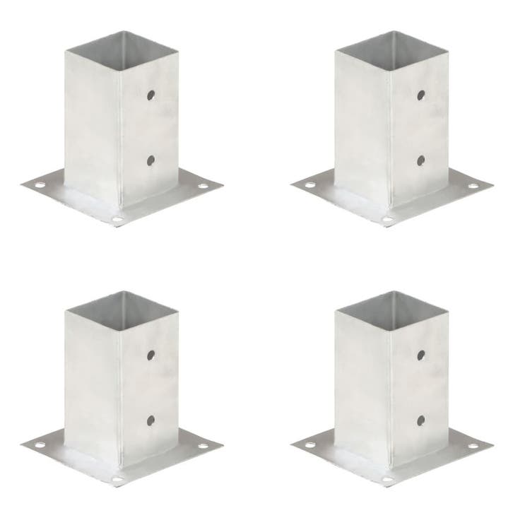 vidaXL Paalankers 4 st 81 mm gegalvaniseerd metaal, Tuin en Terras, Palen, Balken en Planken, Nieuw, Verzenden