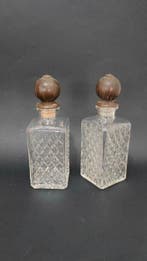 Tantalus - Bouteille (2) - Decanter - Verre, Bois