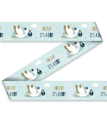Afzetlint Hooray ItS A Boy 1,2m, Verzenden, Nieuw