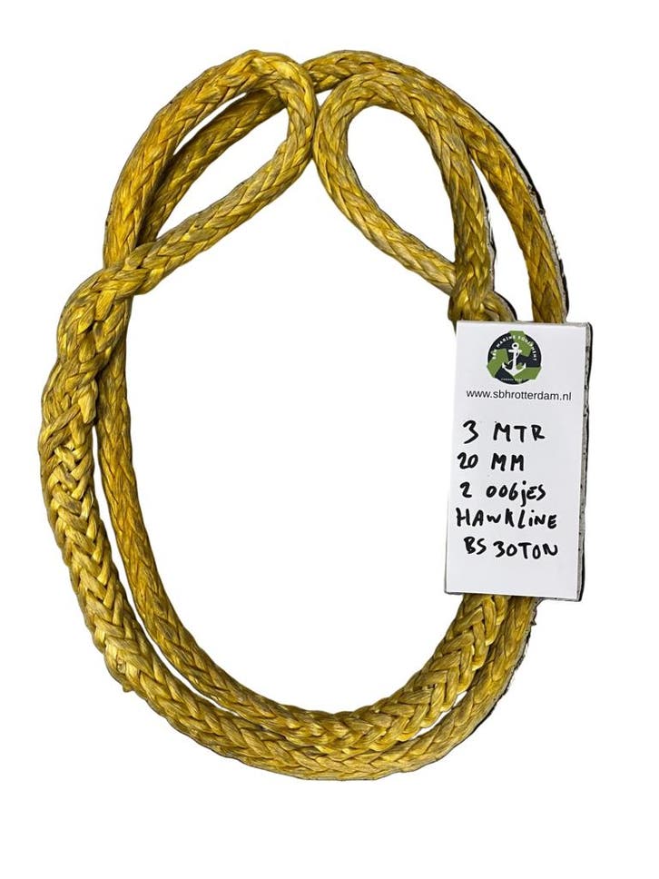 Hawk-Line Sleepkabel SleepTouw HMPE 3MTR 20 MM 30TON 2 oo..., Sports nautiques & Bateaux, Navigation professionnelle, Envoi