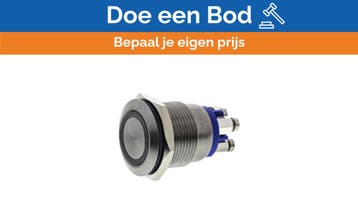Bieden: Bulgin MPI/TE/BL/12 Stainless Steel Illuminated Pus, Ophalen of Verzenden, Nieuw