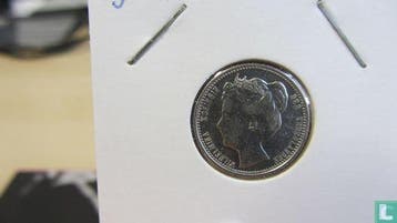 Nederland 25 cents 1904, Verzenden, 5 cent, Losse munt, Goud