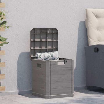 vidaXL Opbergbox voor in de tuin 90 L bruin, Verzenden