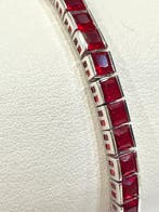 Zonder minimumprijs - Armband Zilver - 4.10ct. tw. Granaat, Nieuw