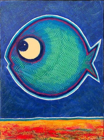 Denis Kuvayev (1971) - Goldfish on golden bottom - No