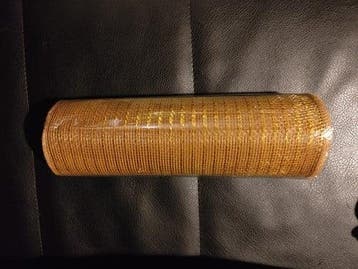 Decomesh metallic warm donkergoud 26 cm rol 9 meter voor