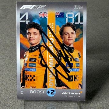 Mclaren - Topps Dynamic Duo 15 Oscar Piastri Signed - Oscar, Nieuw