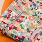BA153 - Hoogwaardige Gobelin-stof – Geometrisch patroon, Antiek en Kunst, Antiek | Tapijten, Tafelkleden en Textiel