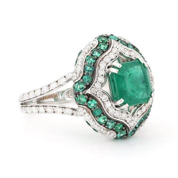 Bague de cocktail - 14 carats Or blanc - 3.65ct. tw.
