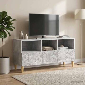 vidaXL TV Kast 102 x 34,5 x 50 cm Betongrijs Bewerkt hout, Verzenden