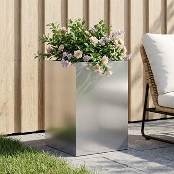 vidaXL Plantenbak zilver 40 x 40 x 60 cm Gegalvaniseerd, Tuin en Terras, Verzenden, Nieuw