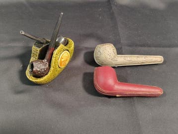 Zonder minimumprijs - Pijp - Bruyere, Keramiek, Leder - (5), Nieuw