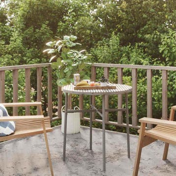 vidaXL Salontafel 45 cm poly rattan grijs, Tuin en Terras, Verzenden, Nieuw