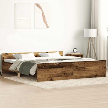 vidaXL Bedframe zonder matras 160x200 cm bewerkt hout oud, Verzenden