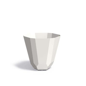 Aluminium bloempot Facet Ø80x80cm - Met bodem, Tuin en Terras, Rond, Nieuw, Metaal, 60 tot 100 cm