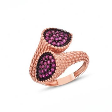 Zonder minimumprijs - Ring Zilver - 1.14ct. tw. Robijn -, Nieuw