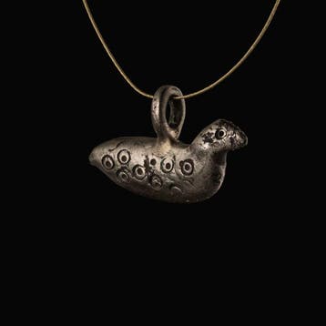 Keltisch Zilver Druïde-vogel amulet hanger (Zonder
