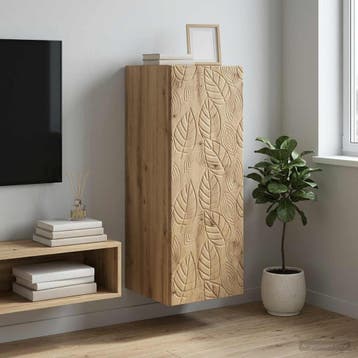 vidaXL Wandkast 33 x 34,5 x 90 cm Bewerkt hout Artisanaal, Huis en Inrichting, Verzenden, Nieuw