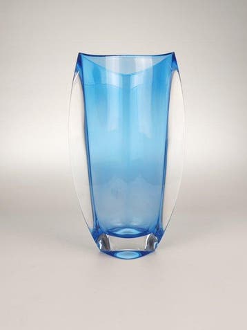 Bohemia Crystal - Vase - Cristal - Vase Bohémian bleu clair