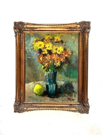 François (Frans) Van Rompaey (1878–1955) - Bloemstilleven