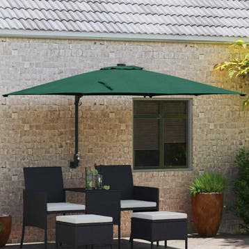vidaXL Tuinparasol Groen 248,5 x 247,5 x 160 cm Polyester en, Verzenden