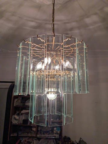 Lustre - Cristal - Dans le style Fontana Arte