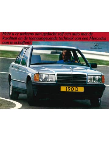 1983 MERCEDES BENZ 190D BROCHURE NEDERLANDS
