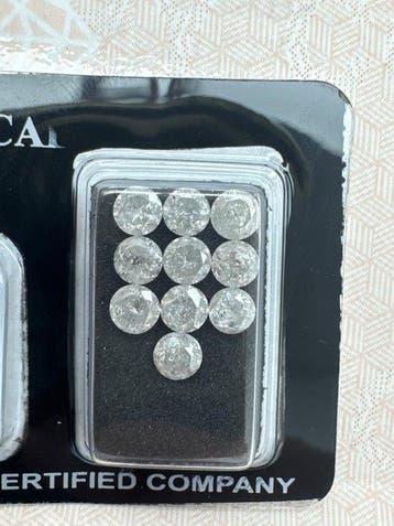 Zonder minimumprijs - 10 pcs Diamant (Natuurlijk) - 2.92 ct, Nieuw