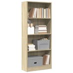 vidaXL Boekenkast 60x24x143 cm bewerkt hout sonoma, Verzenden, Nieuw
