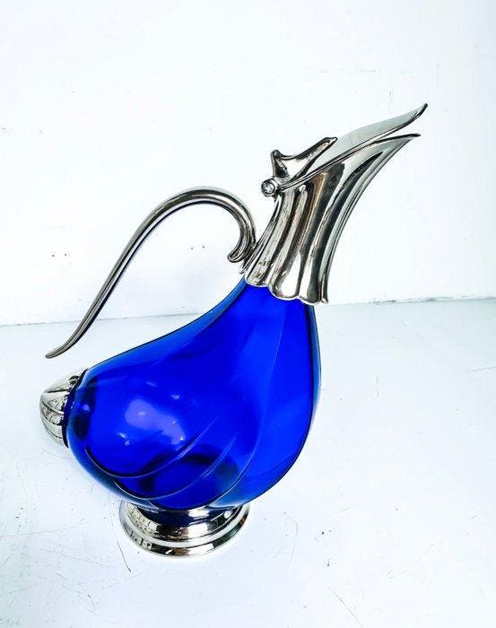 Karaf - Canard - Glas, Metaal, Antiek en Kunst, Antiek | Meubels | Tafels