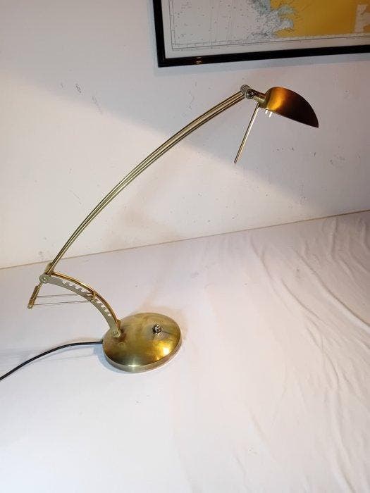 Lamp - bureaulamp - messing-elektrische componenten -, Antiek en Kunst, Antiek | Verlichting