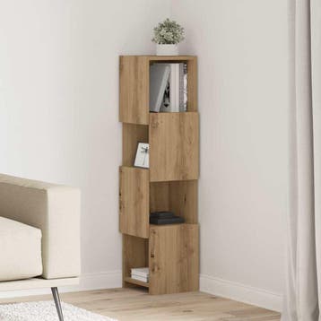 vidaXL Hoekkast 25,5x25x102cm Bewerkt hout Artisan Eiken, Huis en Inrichting, Kasten | Overige, Verzenden, Nieuw