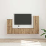 vidaXL Tv-meubelset Wandgemonteerd 4 pcs Artisan Eiken, Huis en Inrichting, Verzenden, Nieuw