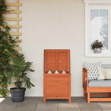 vidaXL Tuinbox 50x49x56,5 cm massief vurenhout bruin, Tuin en Terras, Verzenden, Nieuw