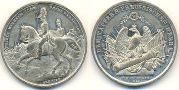 Zinnmedaille Niederwerfung der badischen Aufstaend 1849 P..., Postzegels en Munten, Penningen en Medailles, Verzenden