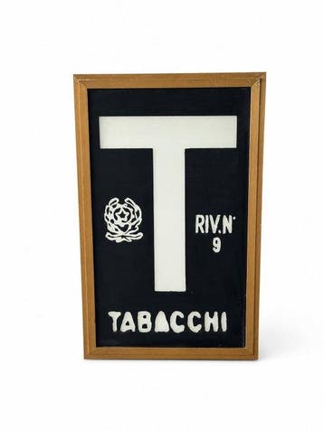 enseigne Tabacchi - Panneau - Plastique, Verre, Métal
