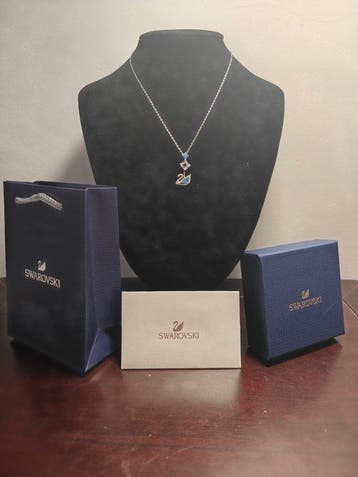 Swarovski - sculptuur, Swarovski Blue Crystal Necklace - 2