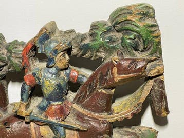 Decoratief ornament - Fragment de charette Sicile 19ème -